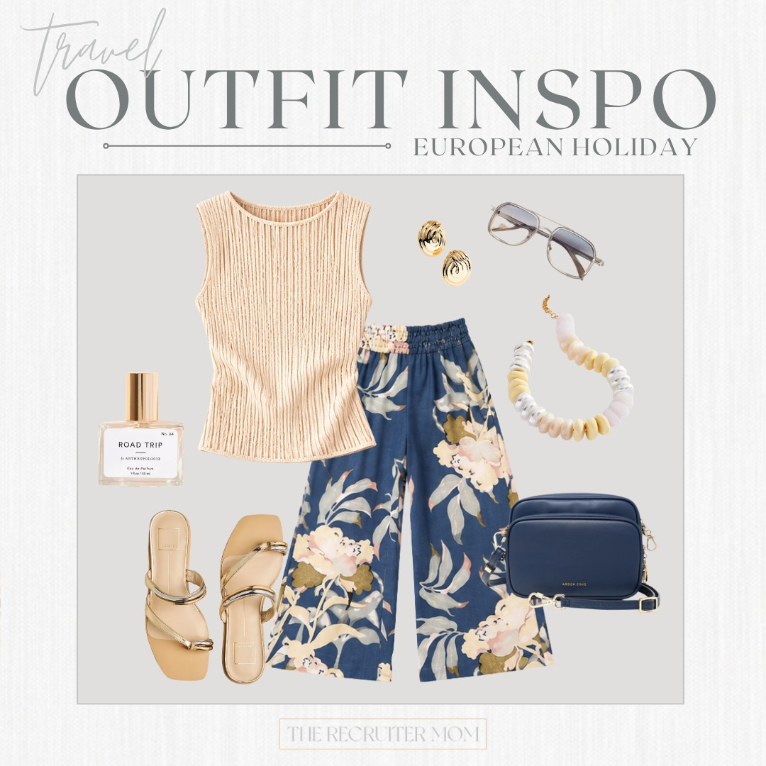Okay but this ribbed knit tank + navy floral wide-legs is giving European holiday in the best way 💙 Add some gold sandals and a little crossbody and you're ready to wander cobblestone streets till sunset,

#LTKSeasonal #LTKOver40 #LTKTravel