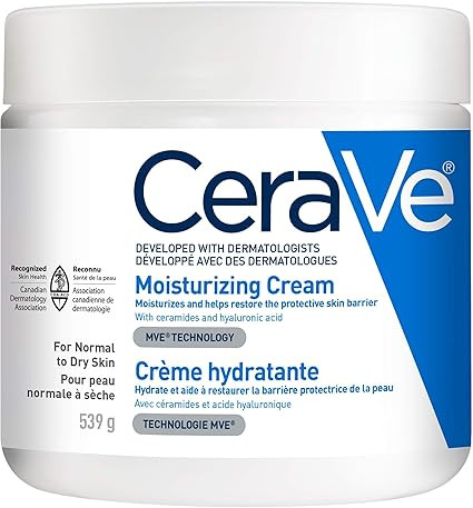 CeraVe Moisturizing Cream | Daily Face and Body Moisturizer for Dry Skin With Hyaluronic Acid | F... | Amazon (CA)
