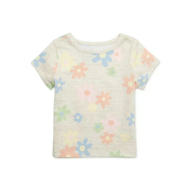 Garanimals Baby Girl Short Sleeve Print T-Shirt, Sizes 0-24 Months | Walmart (US)