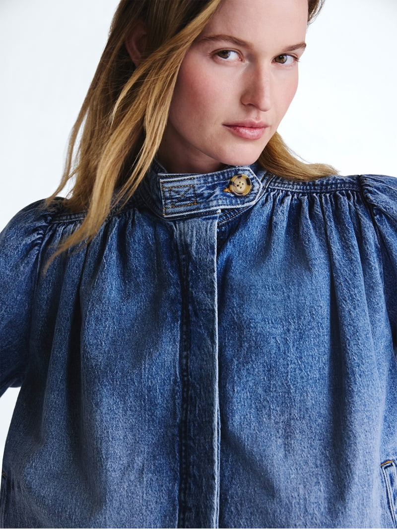 Scoop Women\u2019s Cropped Ruched Jacket, Sizes XS-XXL | Walmart (US)