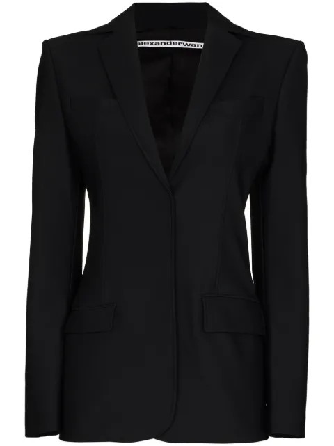 pipe-trim tailored blazer | Farfetch (US)
