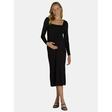 Destination Maternity Women’s Empire Corset Midi Dress Sizes S-XXL | Walmart (US)