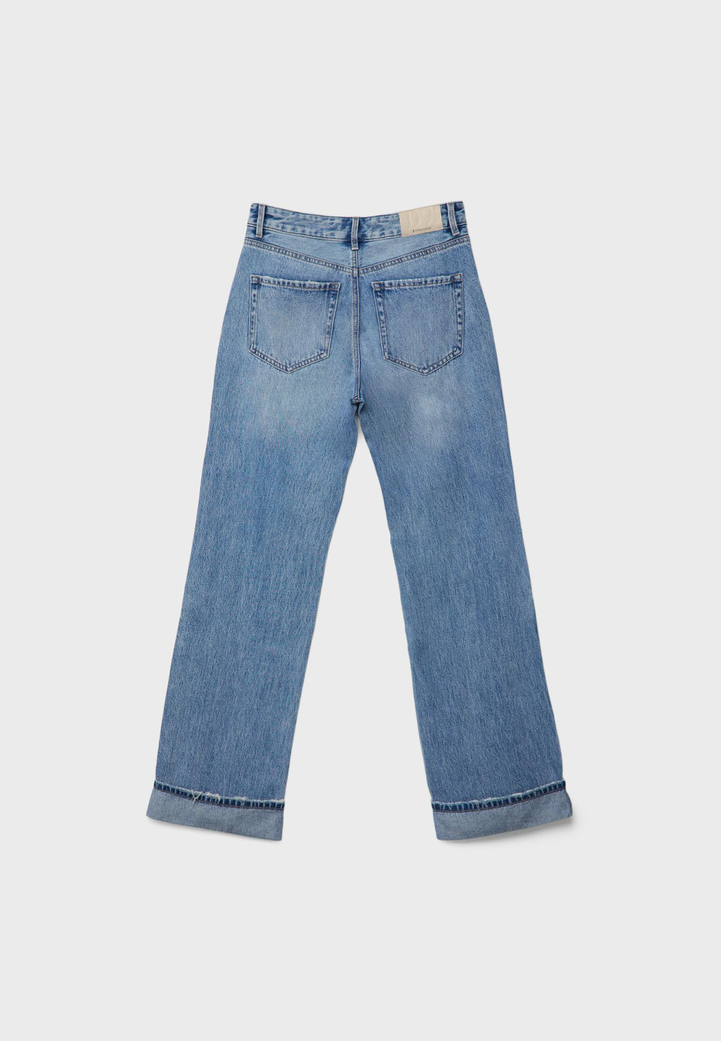 D92 Straight wide - Women's Jeans | Stradivarius United Kingdom | Stradivarius (UK)