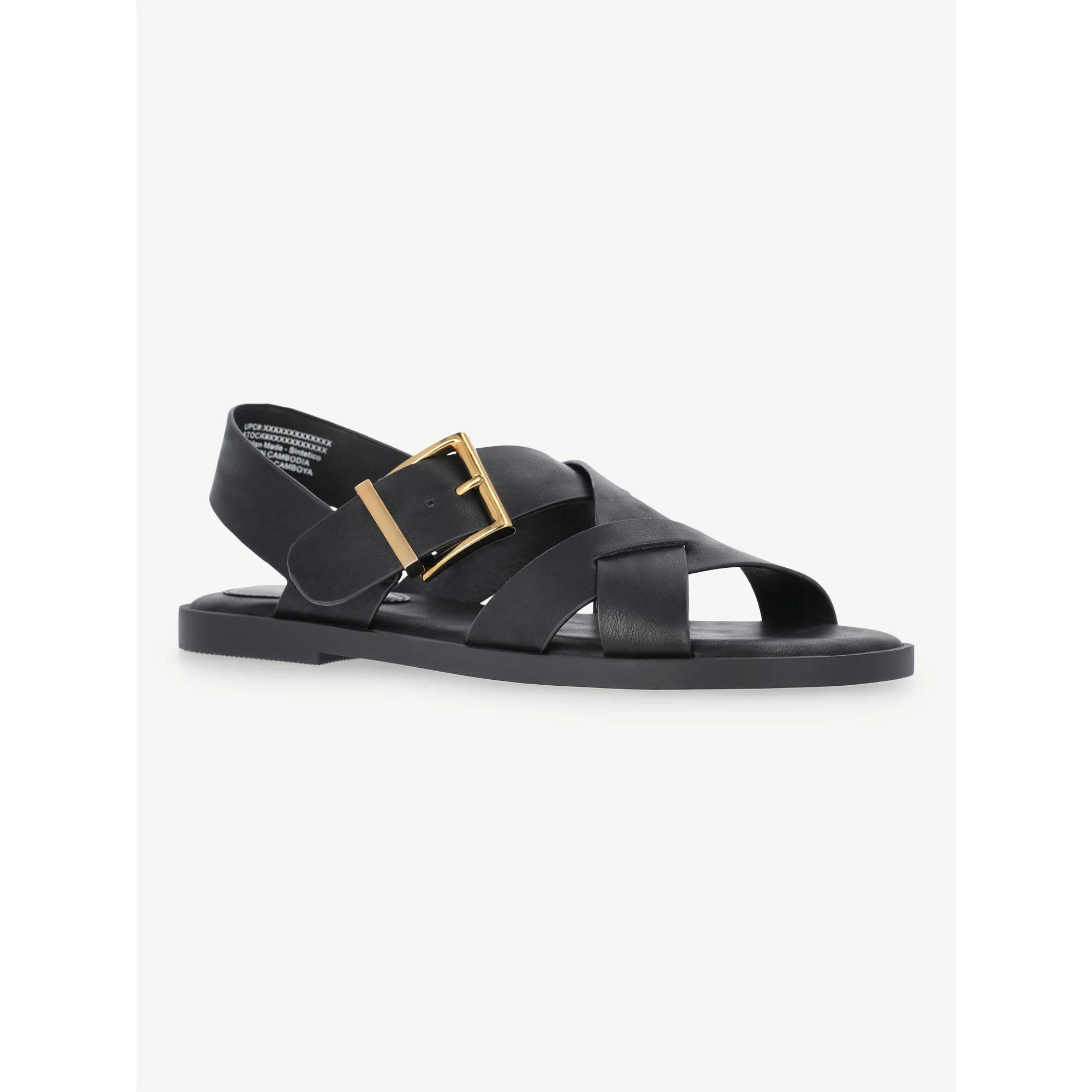 Time and Tru Women's X-Band Buckle Sandals | Walmart (US)
