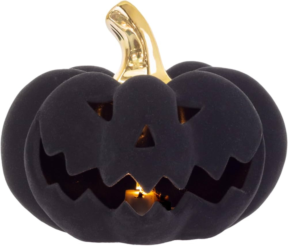 Halloween Jack-O-Lantern with LED Tabletop Mantel Shelf Fall Autumn Decorations for Home, Small, ... | Amazon (US)