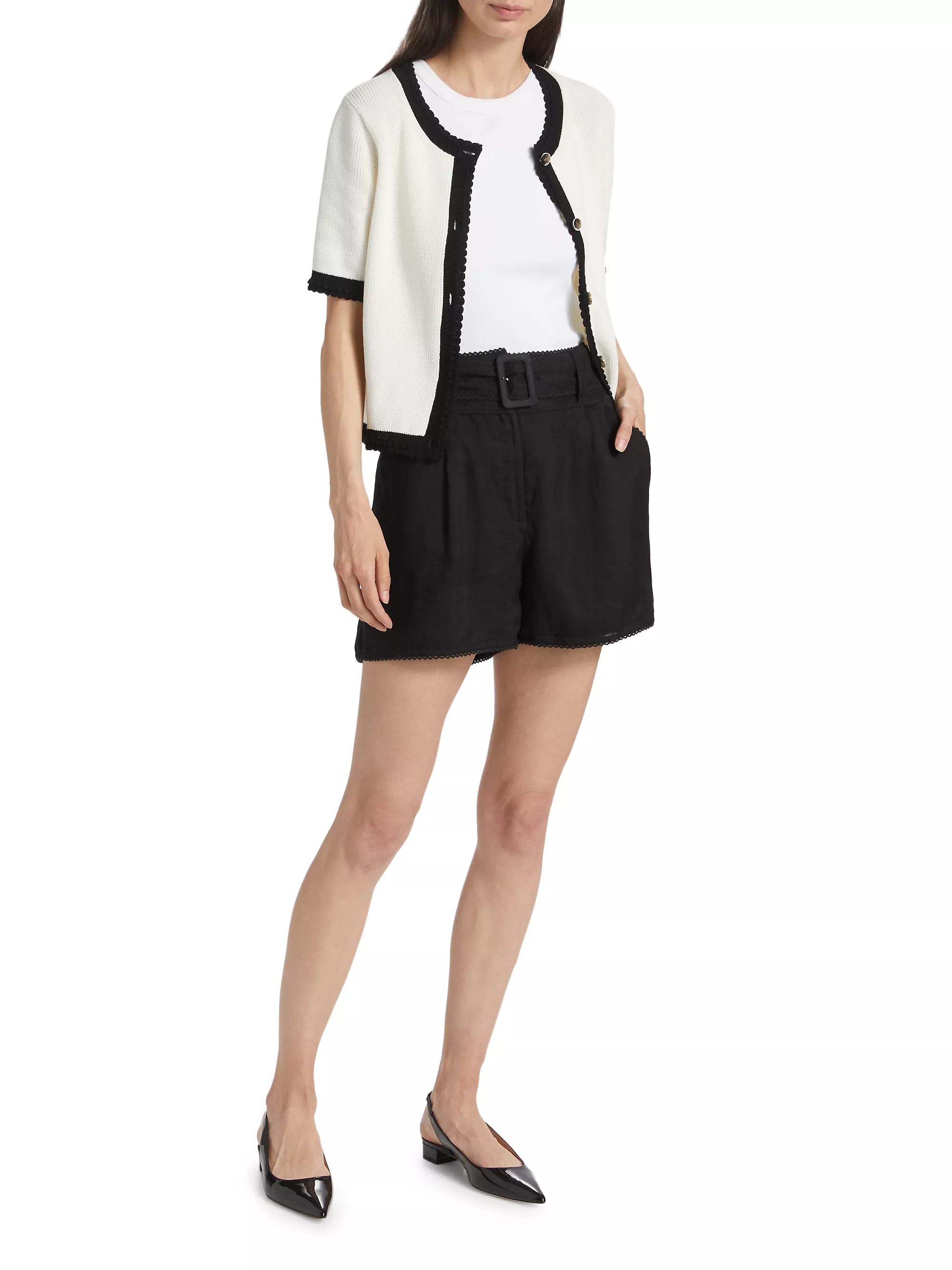 Neroli Cotton Short-Sleeve Cardigan | Saks Fifth Avenue