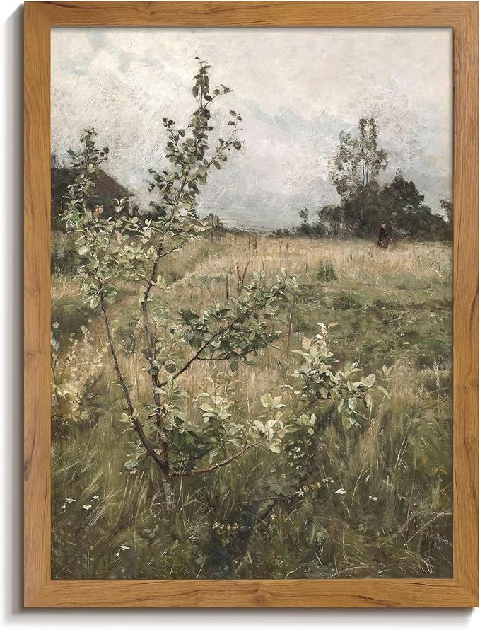 Gardenia Art Classical Landscape Canvas Wall Art Farmhouse Room Decor Rustic Field Scenery Artwor... | Amazon (US)