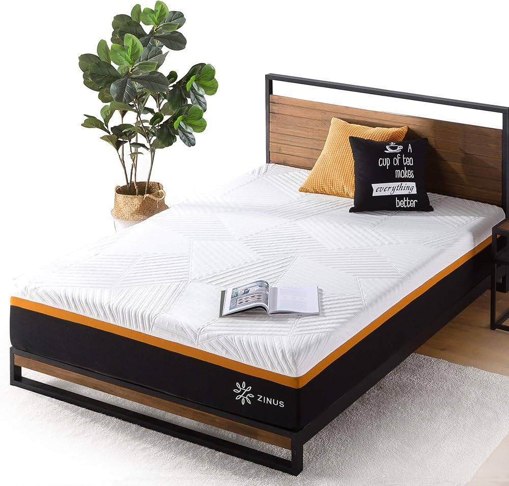 ZINUS 12 Inch Cooling Copper ADAPTIVE Pocket Spring Hybrid Mattress, Moisture Wicking Cover, Cool... | Amazon (US)