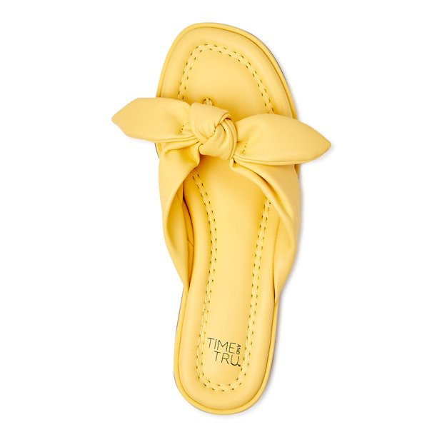 Time and Tru Women's Bow Thong Sandal - Walmart.com | Walmart (US)