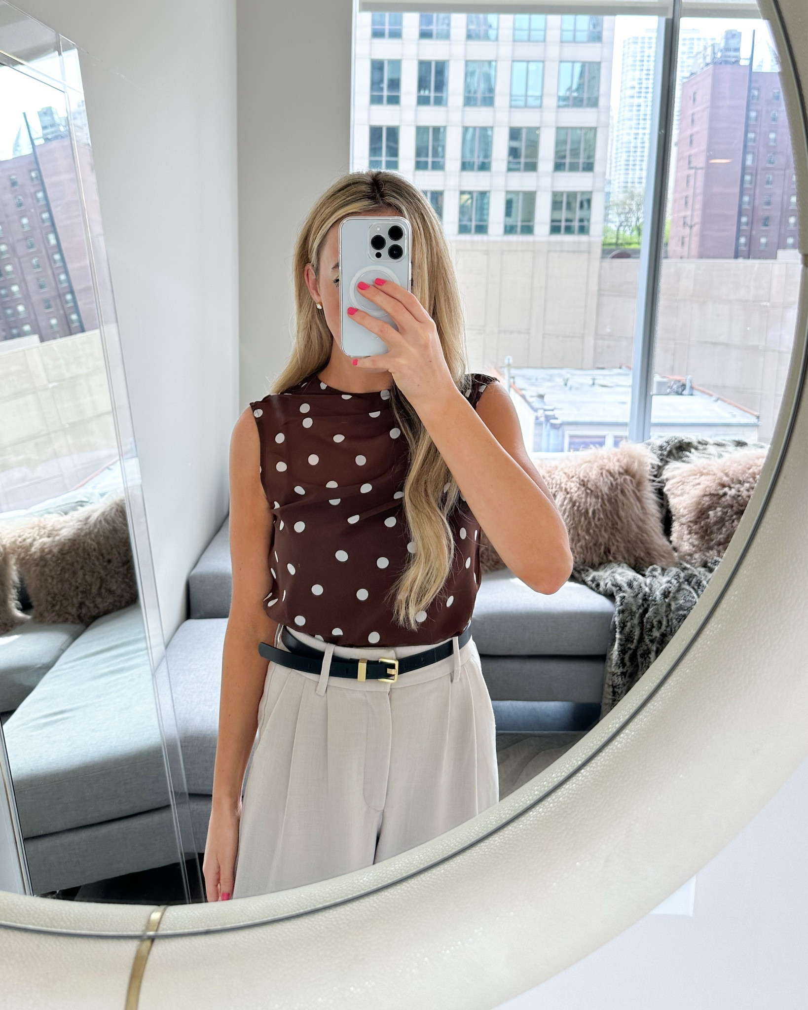Polka Dots in the Office 

#LTKootd #LTKWorkwear #LTKgrwm