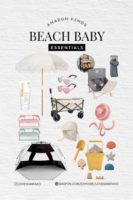Baby beach essentials and must haves. #summerbaby #neutralumbrella #portablechair #strollerfan #portablefan #sunscreen #sunhat #beachtent #beachgear #beachbucket #beachtoys #wagon #sunglasses #amazonbeach #amazonbaby #amazonfinds #babytravel #

#LTKtravel #LTKbaby #LTKswim