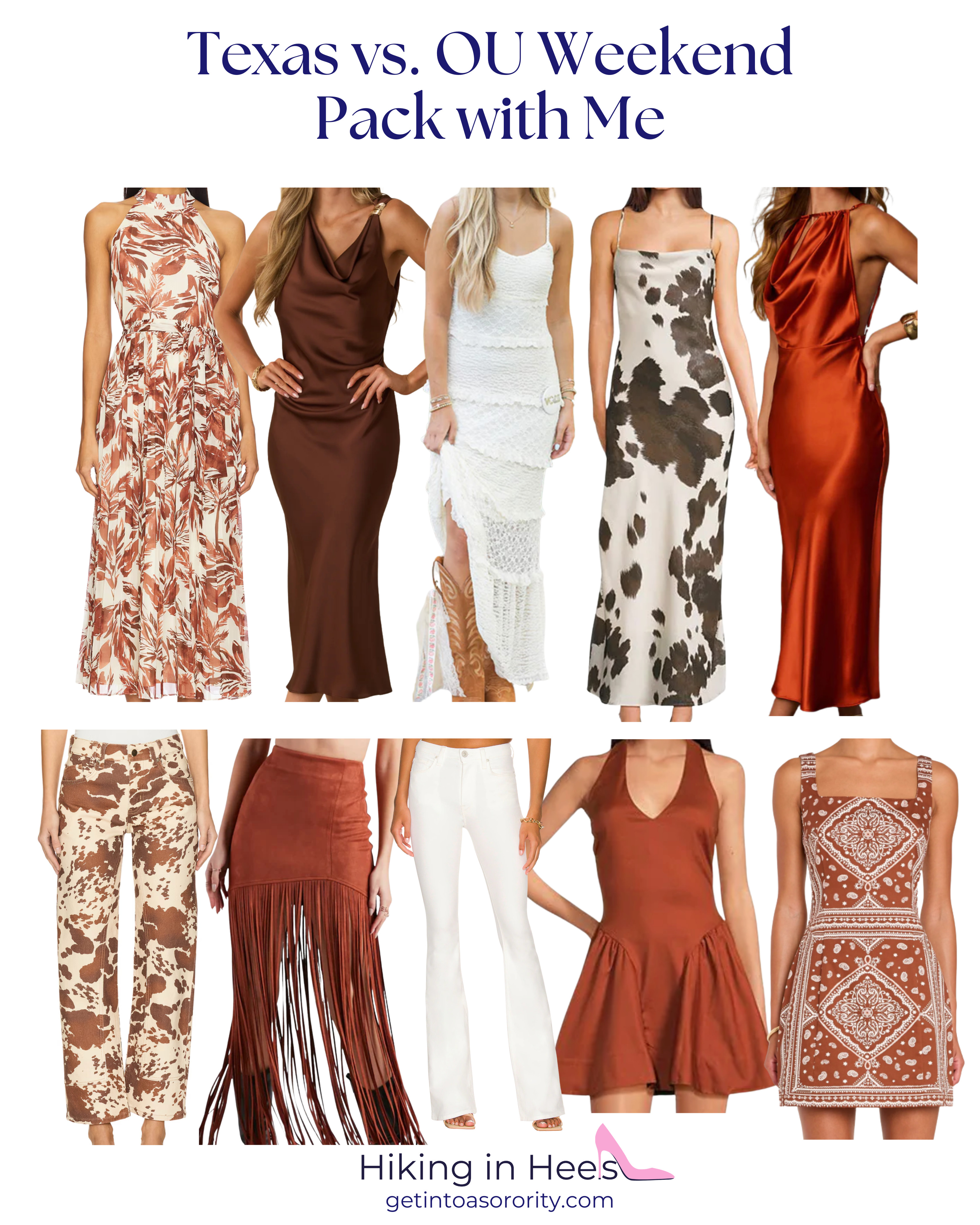 GRWM for game day and the after party - I'm heading to Dallas for the TX-OU game - everything arrives by gameday! Hook 'em 🧡🤘🏼🤍 

 

#LTKSeasonal #LTKParties #LTKStyleTip