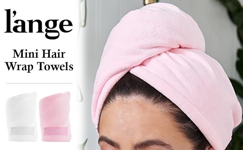 L'ANGE HAIR WRAP Towel Fast-Drying - Pink Microfiber Hair Wrap Towels for Women, No Frizz Hair To... | Amazon (US)