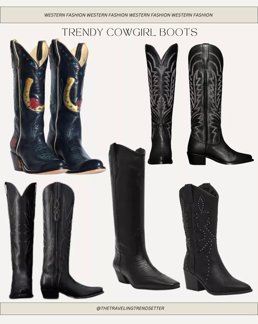 Black cowgirl boots for fall great for Rodeo, PBR, Nashville or Country concert out idea

#LTKShoeCrush #LTKStyleTip #LTKWorkwear