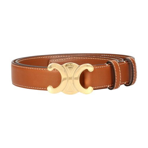Small Triomphe Belt in Natural Calfskin | 24S US
