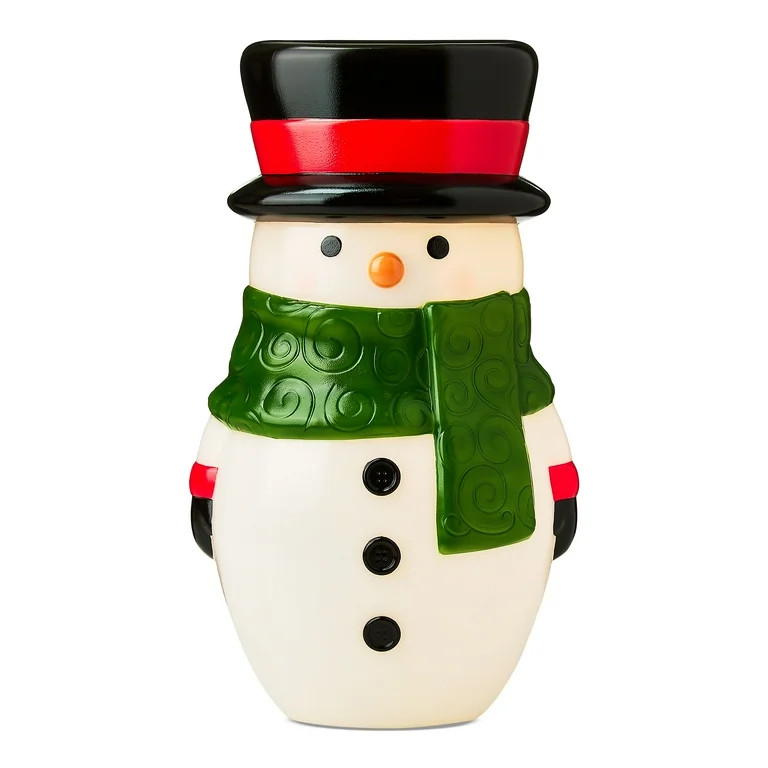 Lighted Blow Mold Shiny Snowman, Multicolor, 24", by Holiday Time | Walmart (US)