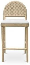 Moe's Home Collection Claire Counter Stool, Solid Oak Frame, Handwoven Paper Cord Back, Cushioned... | Amazon (US)