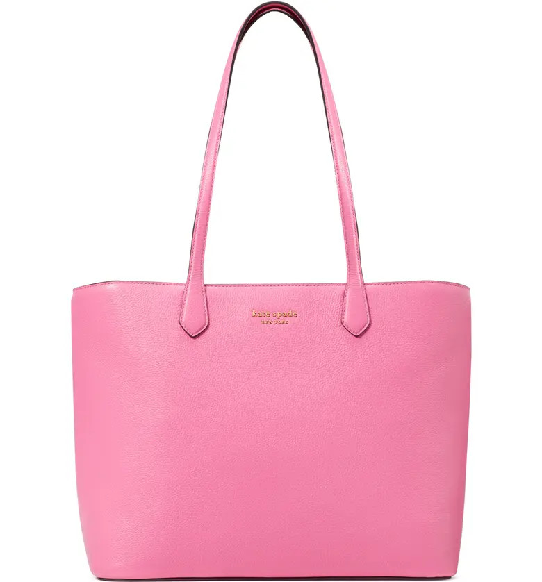 large veronica pebble leather tote bag | Nordstrom