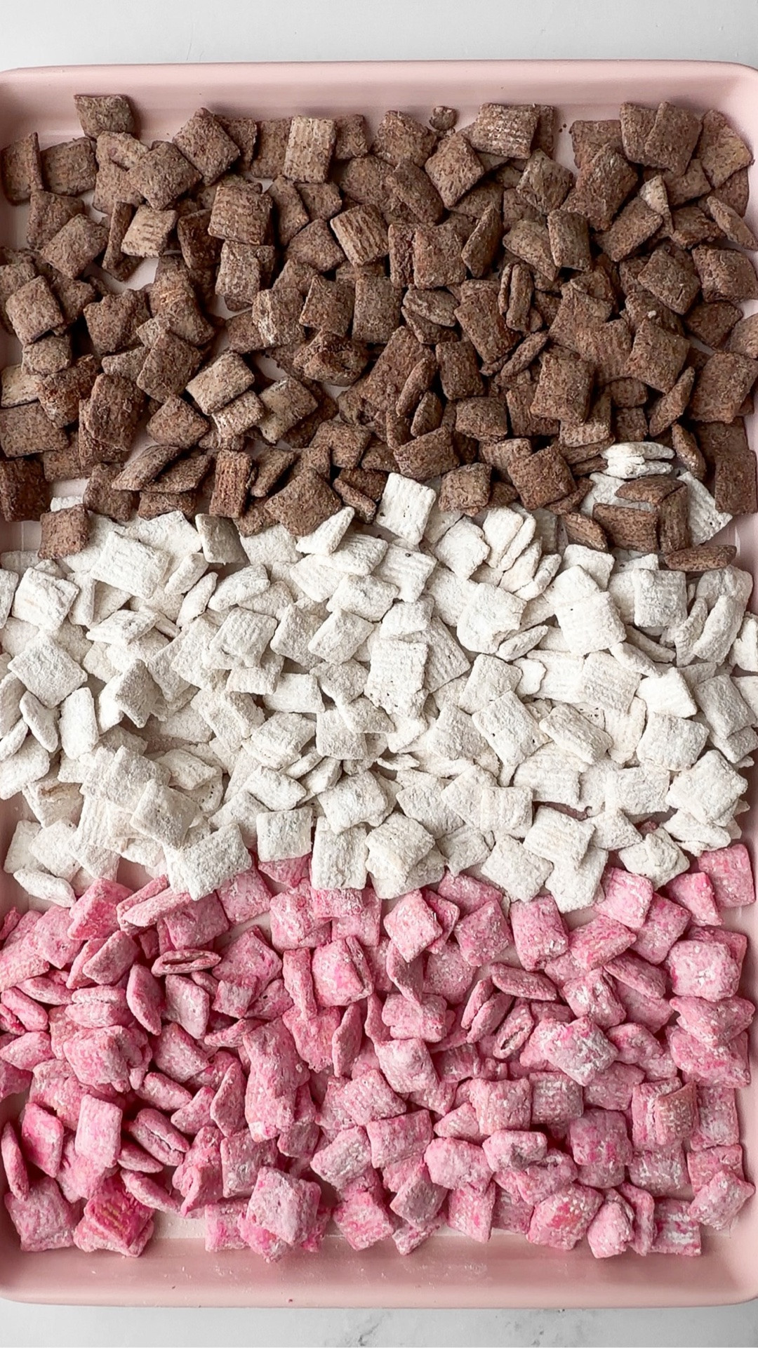 Three flavors of muddy buddies in one bowl - and the secret is Whipzi flavored sugars that do all the work. Linking everything you need!

#LTKfoodie #LTKHome #LTKmomlife