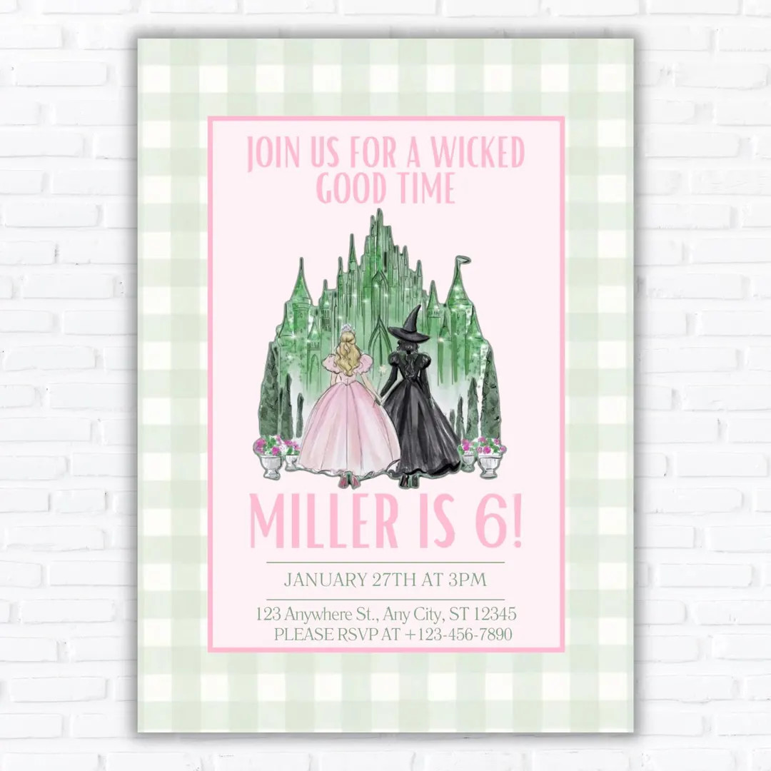 Wicked Birthday Party Invitations: Editable Canva Template (digital Download - Etsy | Etsy (US)