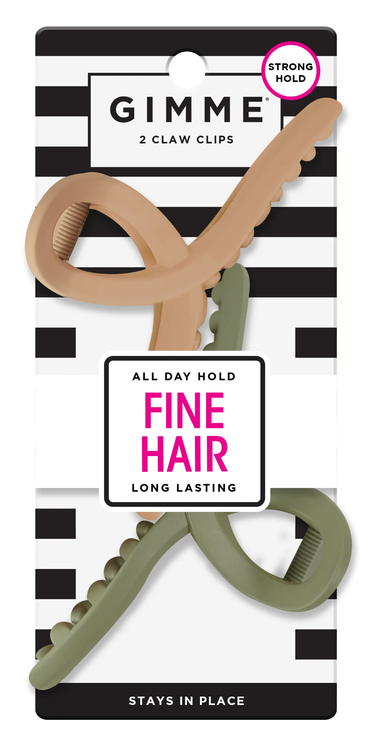 Gimme Loop Claw Clip For Fine Hair, Black Blonde, 2 Count | Walmart (US)