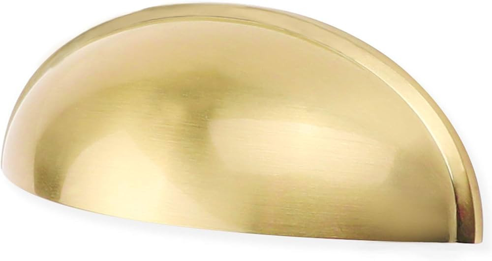 goldenwarm 5 Pack Gold Cup Drawer Pulls Brushed Gold Cabinet pulls Decorative Pulls Bin Cup Pulls... | Amazon (US)