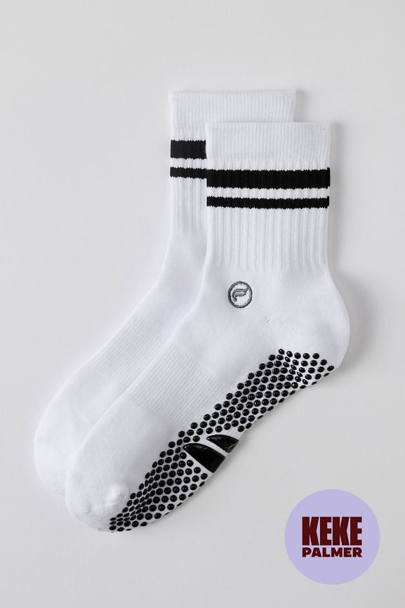 The Powerhouse Quarter Crew Grip Sock | Fabletics