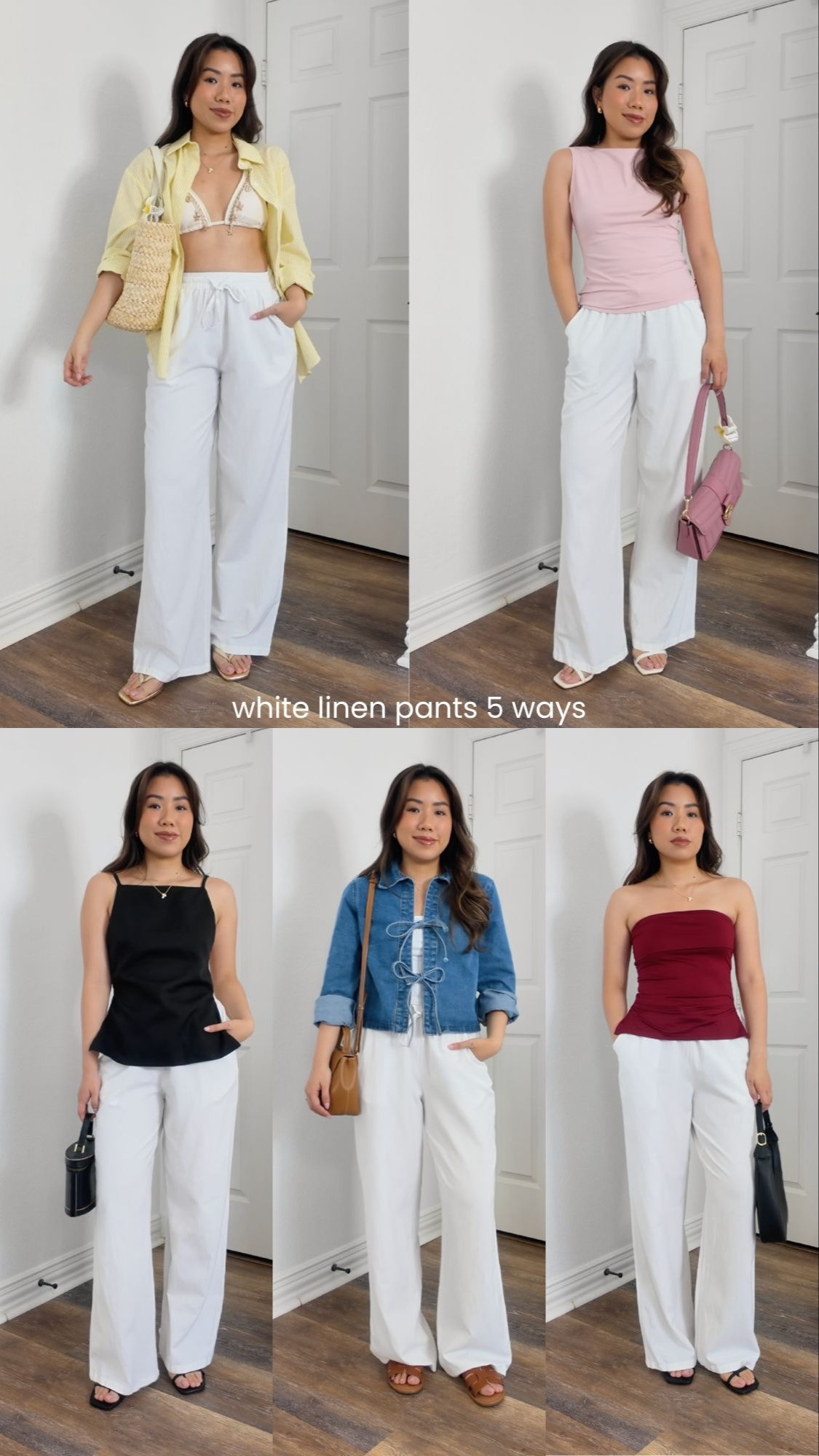 5 ways to style white linen pants. Wearing everything in size Small!

These pants are great if you wear neutral/beige color underwear. A bit long for petites! 

 #LTKPetite #LTKFindsUnder50 #LTKStyleTip