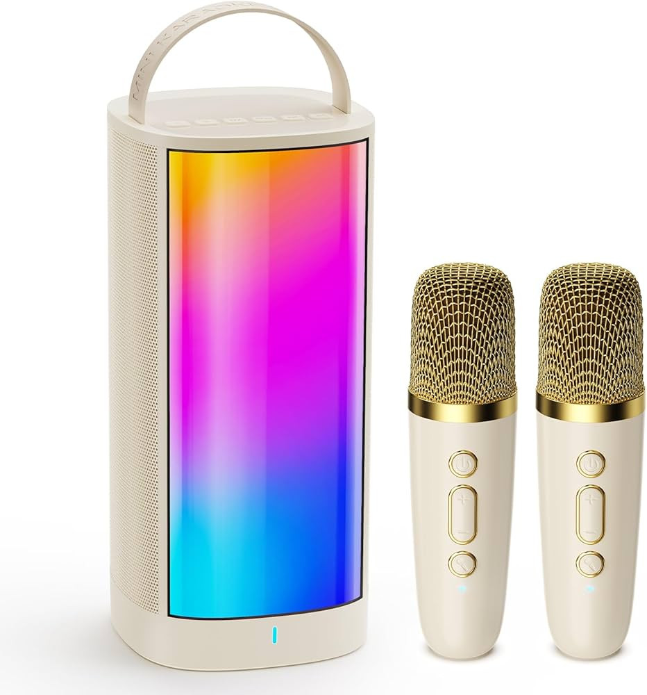 Karaoke Machine with 2 Wireless Microphones for Adults and Kids, HWWR Stylish Karaoke Microphone ... | Amazon (US)