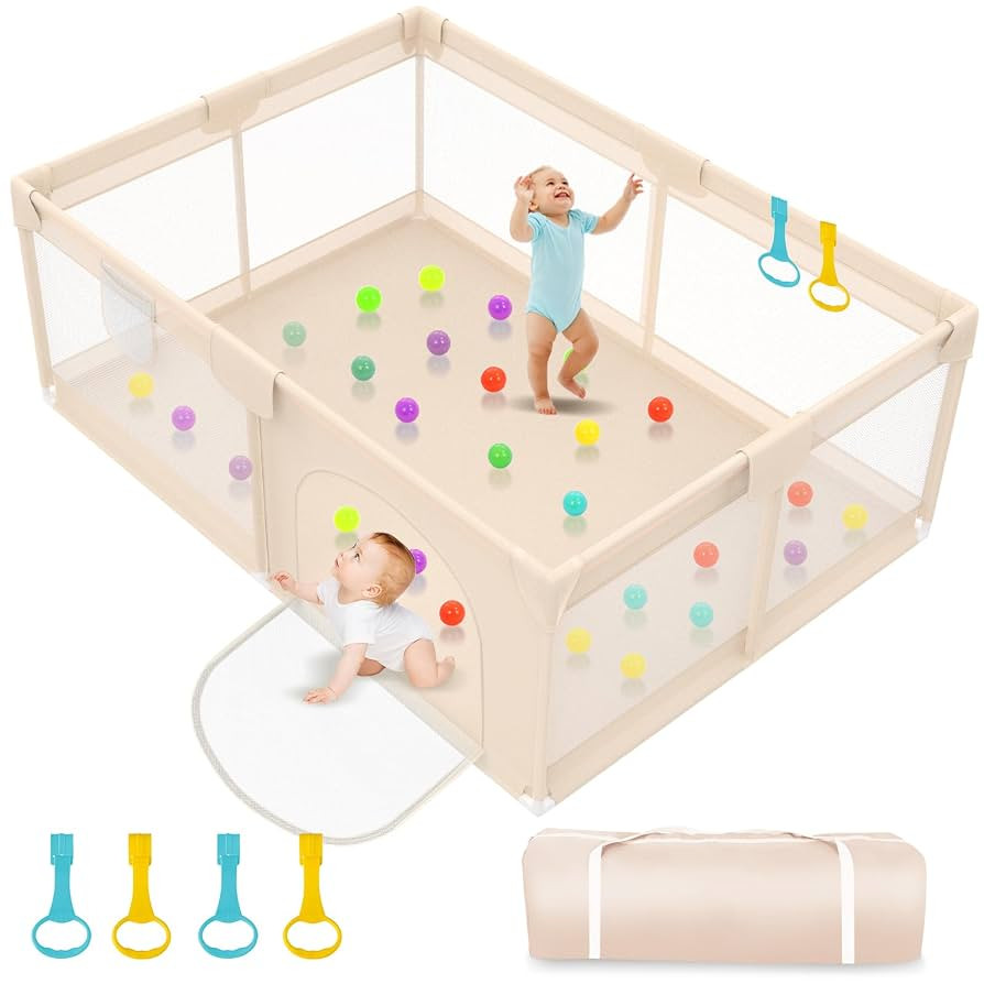 Playpen for Babies and Toddlers 71x59inch - Extra Large Baby Gate Play Pen with Soft Breathable M... | Amazon (US)