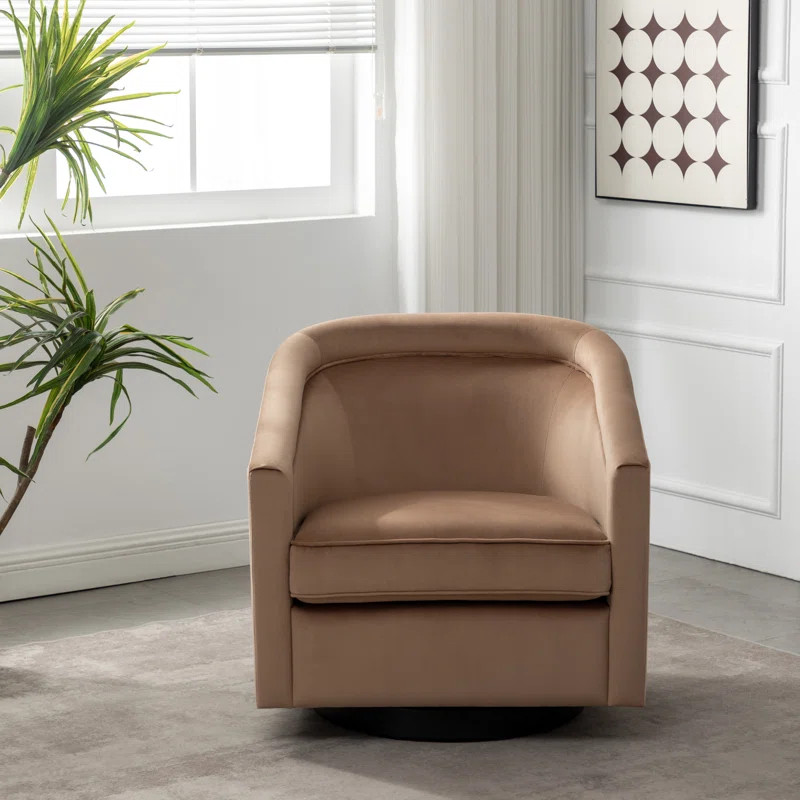 Aloisa Velvet Swivel Barrel Chair | Wayfair North America