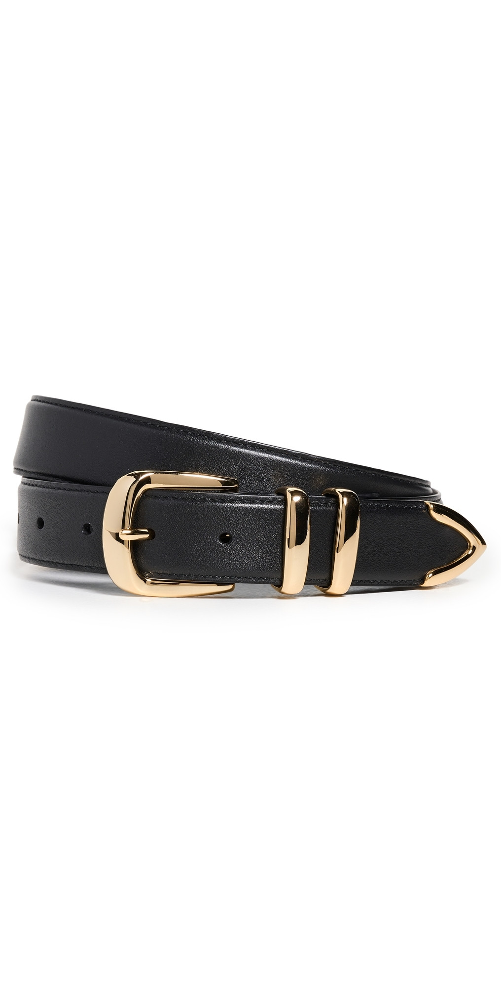 Favorite Daughter The Jordan Belt Black Gold L | Shopbop