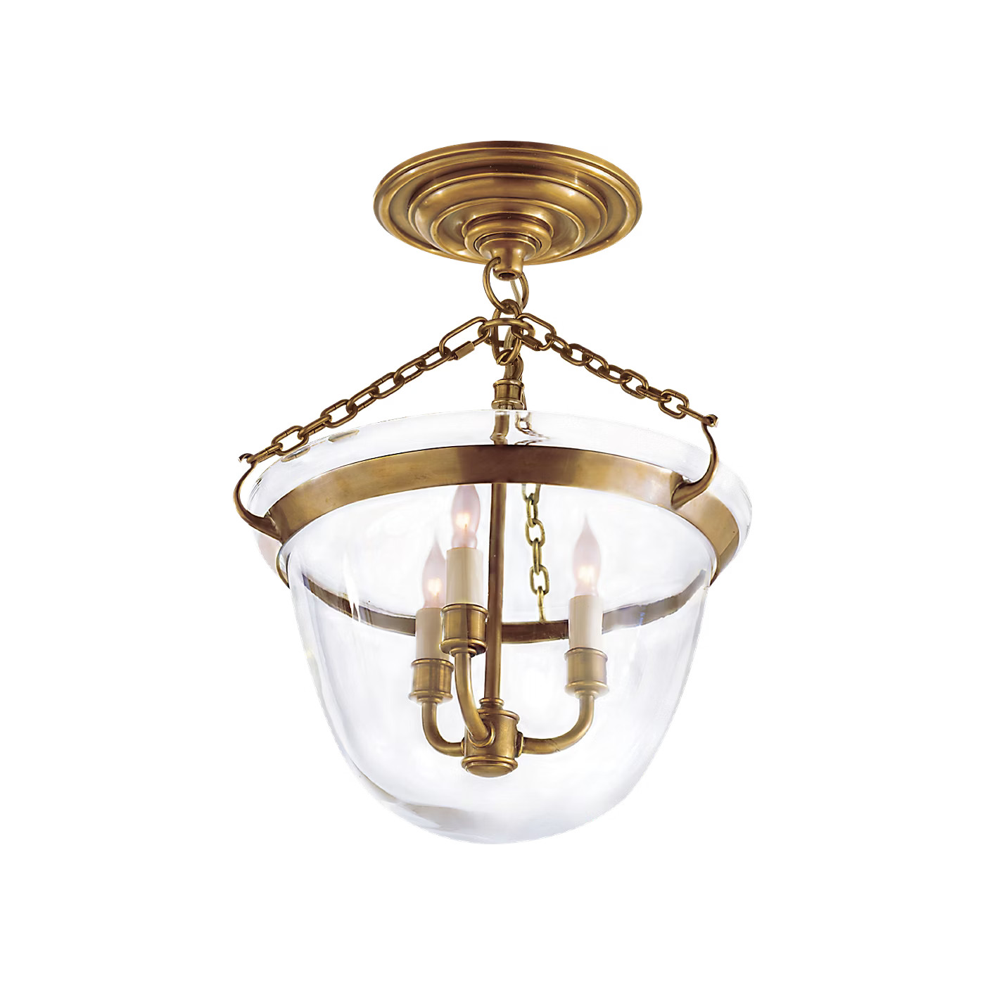 Country Semi-Flush Bell Jar Lantern - CHC2109 | Visual Comfort | Visual Comfort
