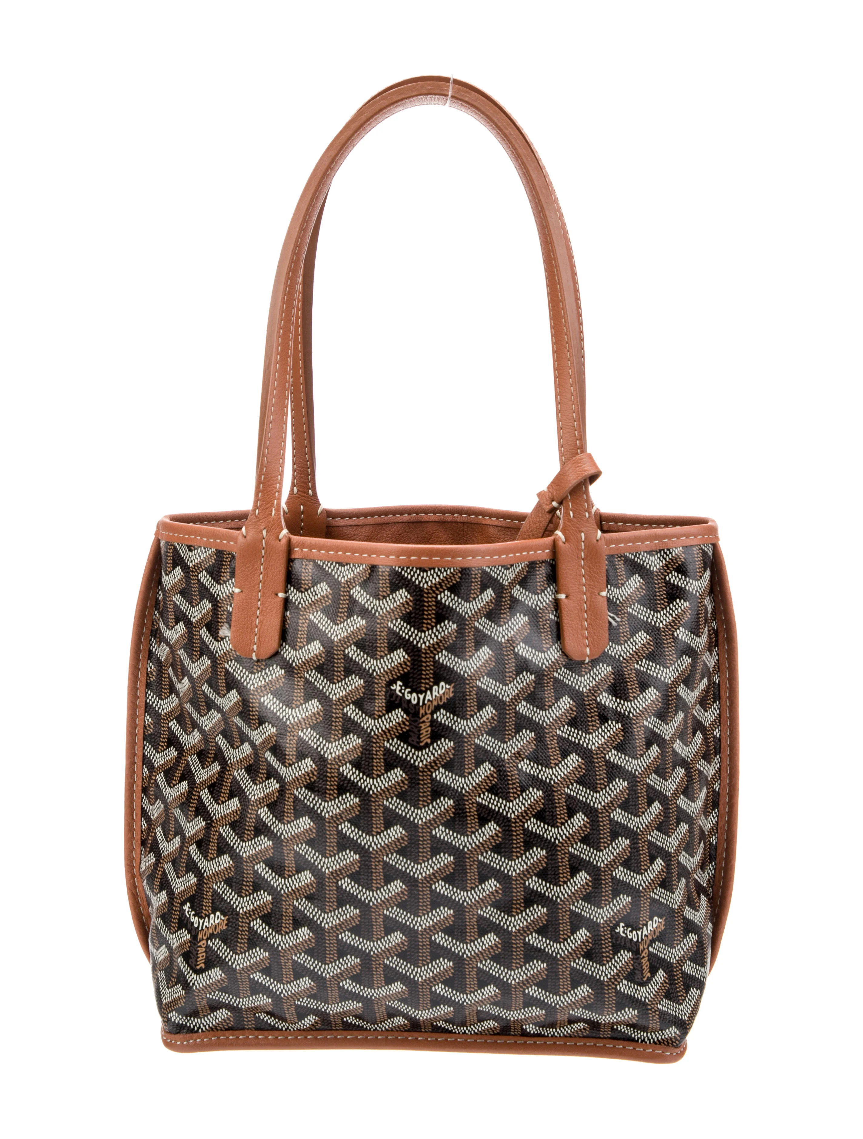 Goyardine Reversible Anjou Mini Tote w/Pouch | The RealReal