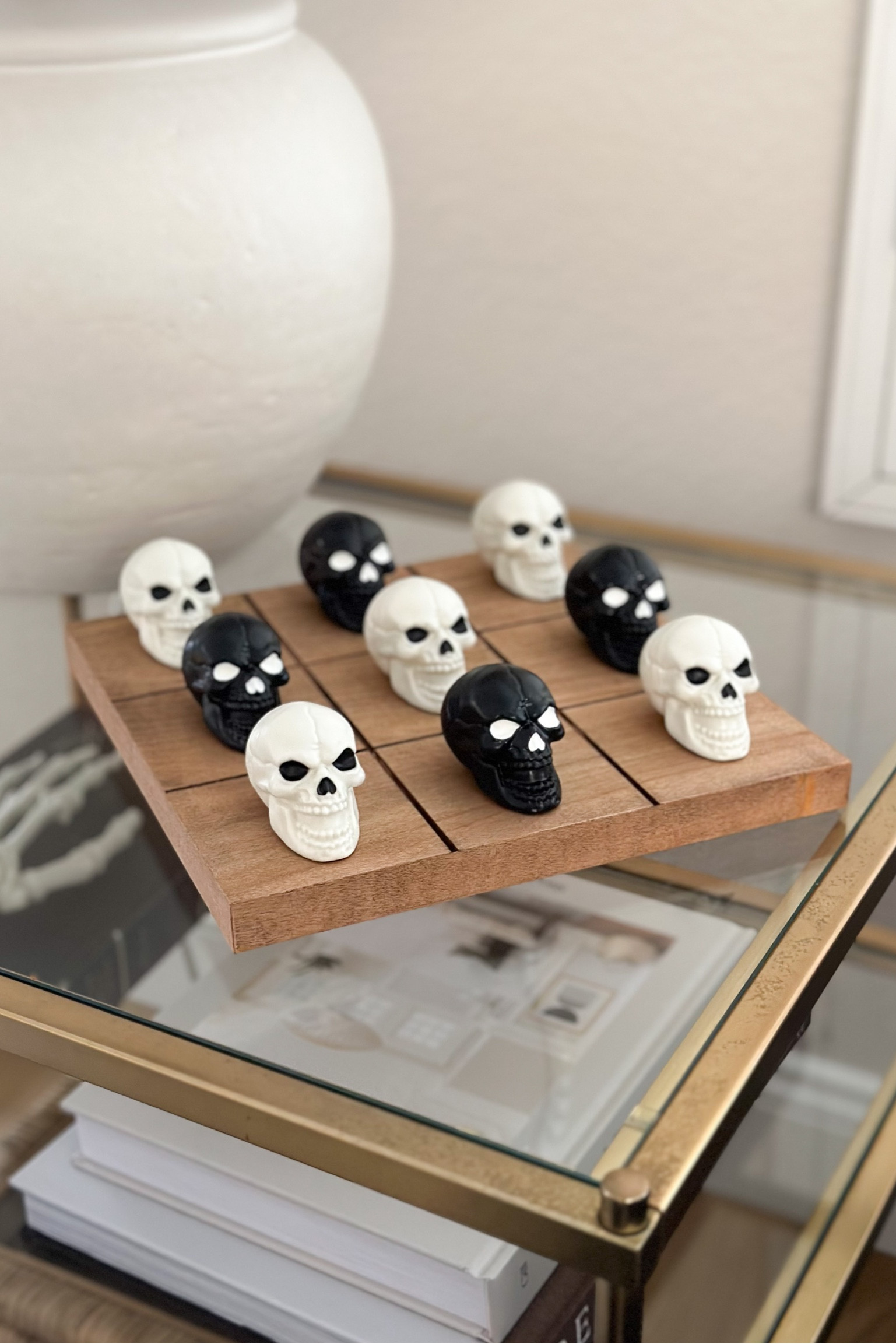 Mini skulls turned into a skull tic tac toe game

#LTKHalloween #LTKhome