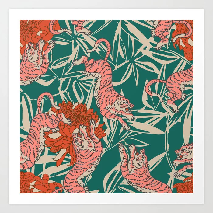 BENGAL KUMA TIGER Art Print | Society6