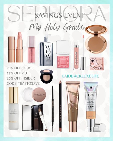 Sephora sale must haves! This roundup is my HOLY GRAILS! Will also have an IG highlight bubble where I save all my stories too! IG @laidbackluxelife

The Sephora Savings Event for Rouge Tier members starts 10/27! Save 20% off with code TIMETOSAVE 
VIB tier members shop 10/31 for 15% off!
Sephora Collection is 30% off for all members starting 10/27!💋

Shades:

✨Lipliner: ‘Deep Taupe’
✨Lipstick: ‘KIM KW’
✨Lip plumping gloss: ‘White Russian’
✨Lipgloss: ‘$weetmouth’
✨Blush: ‘French Rose'
✨CT Bronzer: ‘Tan’
✨Bronzing palette: ‘Volume III’
✨Highlighter: ‘Cookie'
✨Foundation: ‘Neutral Tan'
✨Body Sauce: ‘Agave Spice’
✨Eyebrow pencil: ‘Soft Brown’
✨Eyebrow duo powder: ‘Medium Brown’
✨Root cover-up: ‘Dark Brown’

Sephora sale, Sephora haul, best of Sephora haul, beauty sale, Sephora sale must haves, Sephora bestsellers, best nude lip combo, Sephora beauty @sephora #LaidbackLuxeLife

Follow me for more fashion finds, beauty faves, and lifestyle, home decor, sales and more! So glad you’re here!! XO, Karma

#LTKbeauty #LTKHolidaySale #LTKsalealert