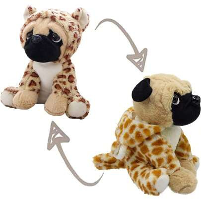 CASAGOOD Original Pug Stuffed Animal Pug Dog Wearing Costume Plushies Pug Dressed As Animal Plush Toys For Kids Stuffed Puppy Animals Gift For Lover 1 | SHEIN