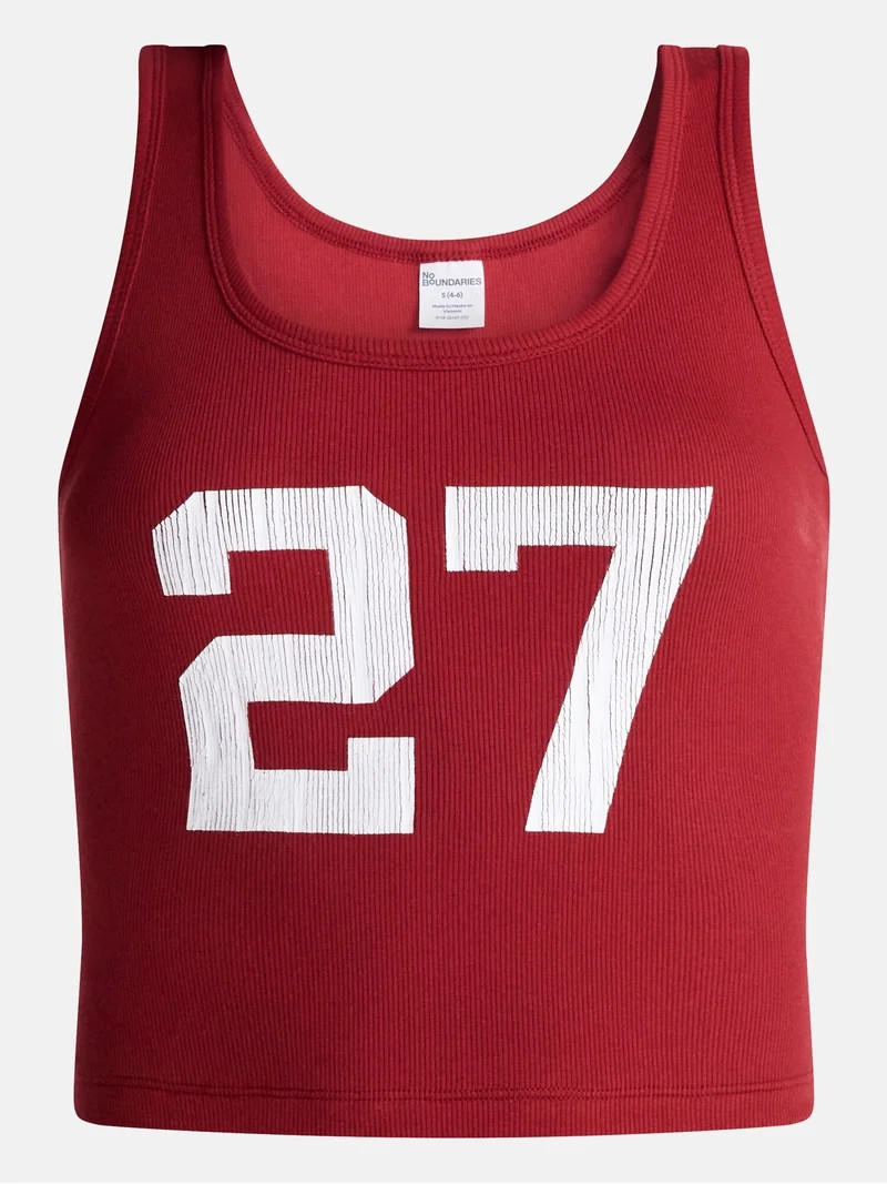 No Boundaries Ribbed Graphic Tank Top, Women's XXS-XXL | Walmart (US)
