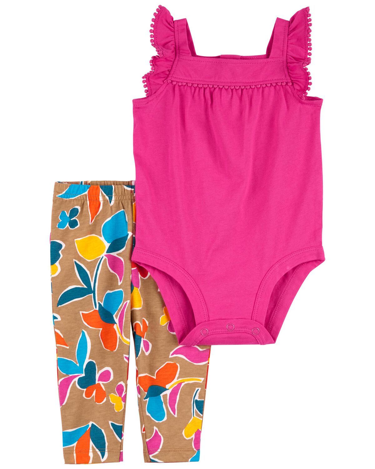 Pink Baby 2-Piece Floral Bodysuit Pant Set | carters.com | Carter's