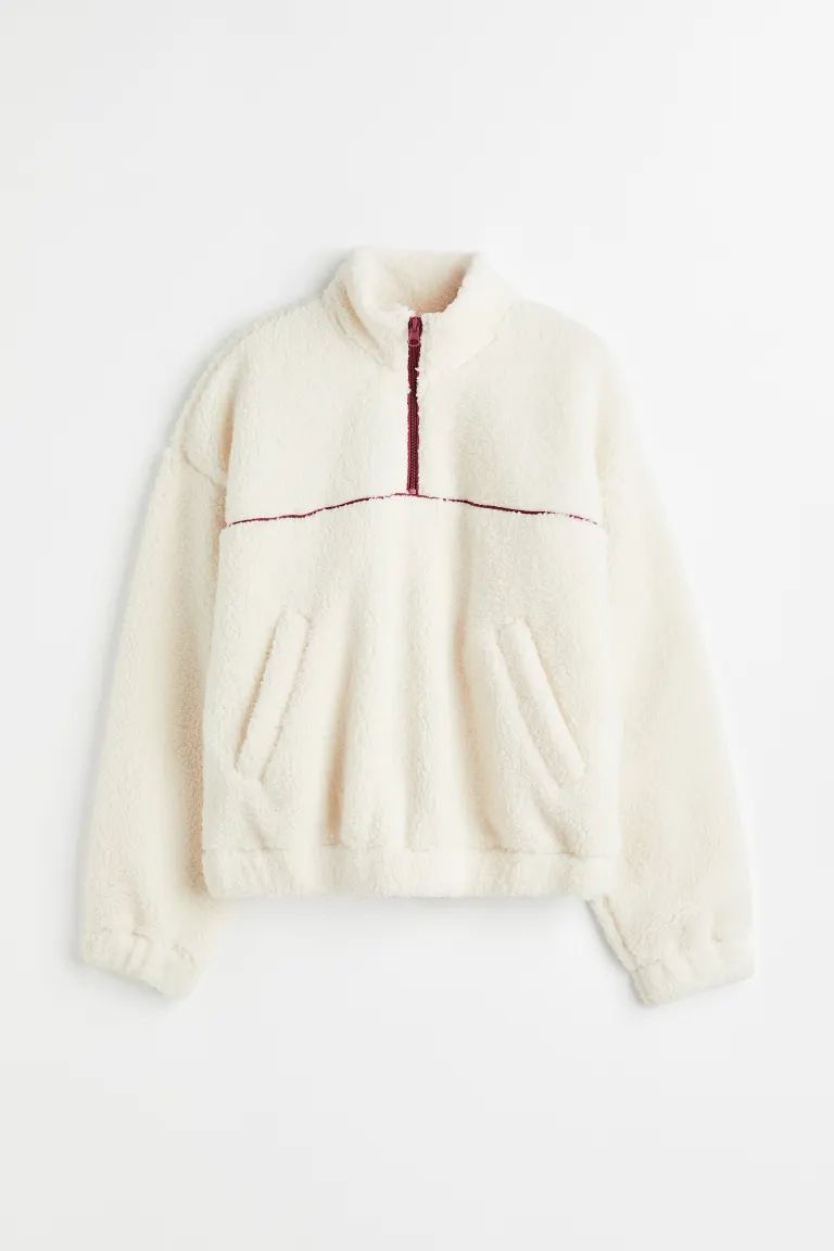 Half-zip Teddy Bear Sweatshirt | H&M (US + CA)