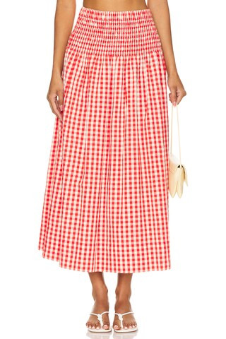 Rhode Lilou Skirt in Scarlet Toulouse Gingham from Revolve.com | Revolve Clothing (Global)