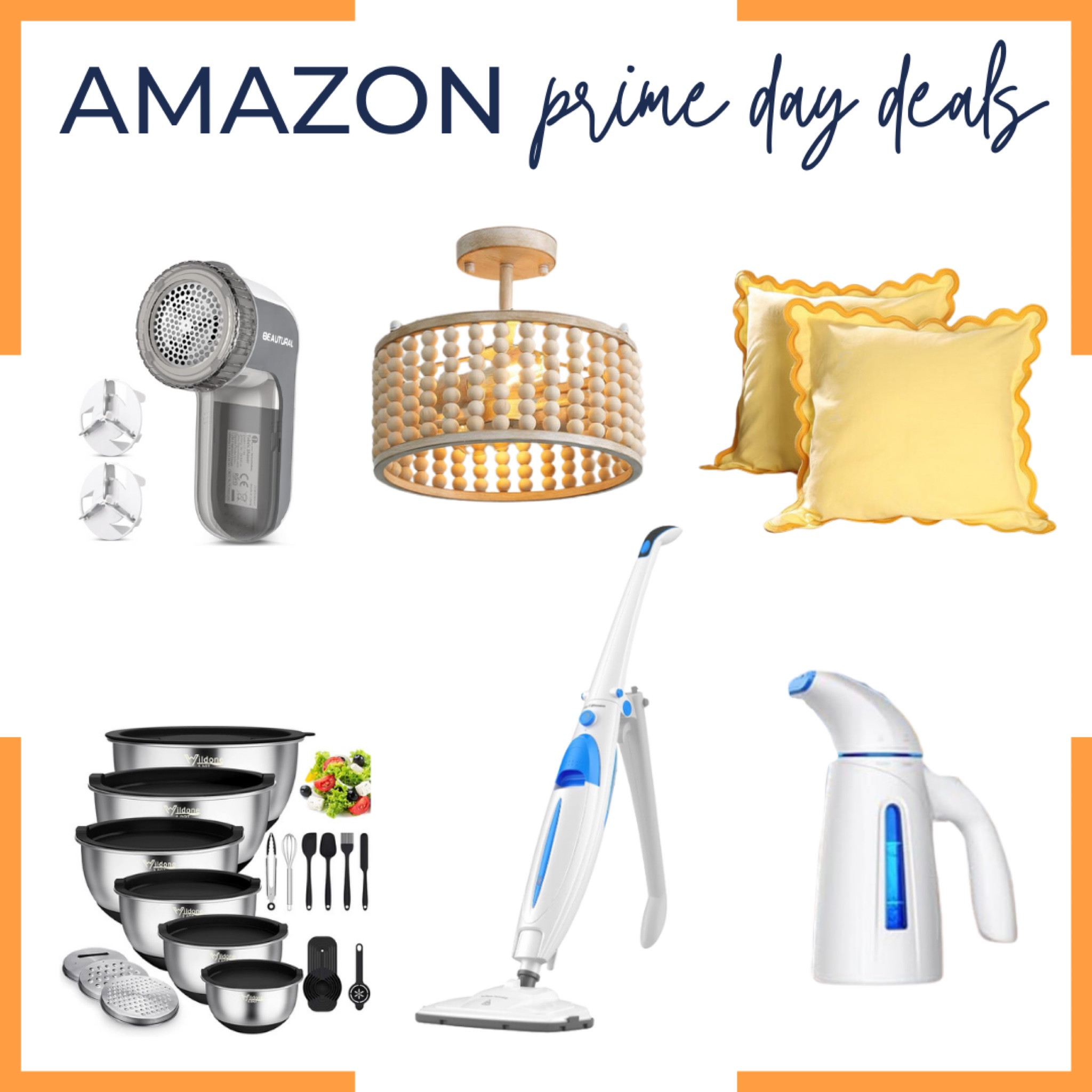Amazon prime deals 💛 I already own these or they are currently in my cart! 

Steamer, mixing bowls, kitchen items, home items, throw pillows, beaded light fixture, fabric shaver, mop, floor steamer

#LTKFindsUnder100 #LTKSaleAlert #LTKHome