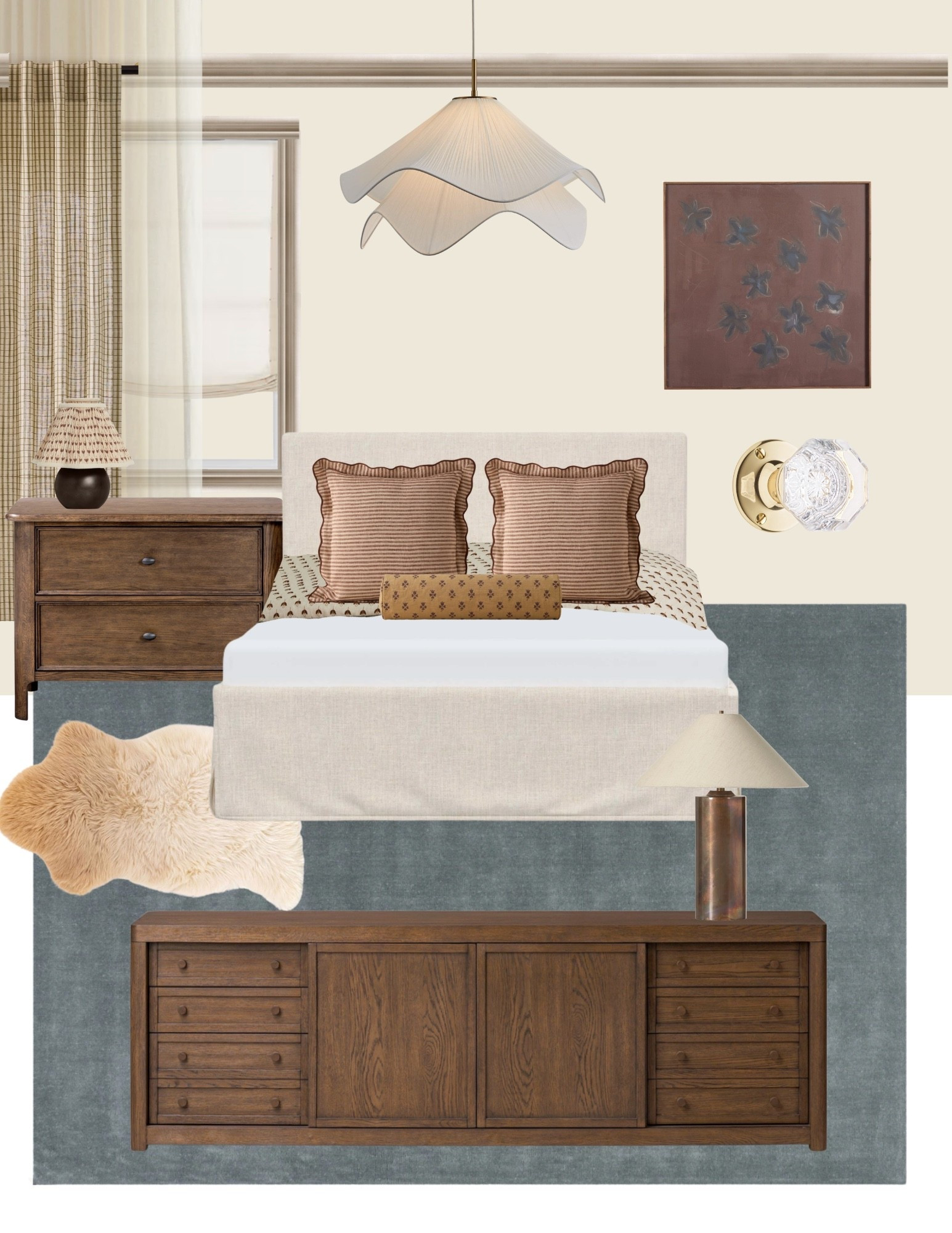 The current bedroom moodboard!! Ordered almost everything, but still a little undecided on the credenza so tbd!!  

#LTKHome