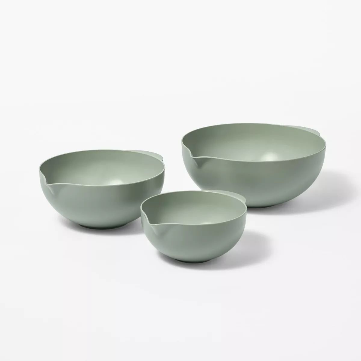 3pc Plastic Mixing Bowl Set with Pour Spots (no lids) - Figmint™ | Target