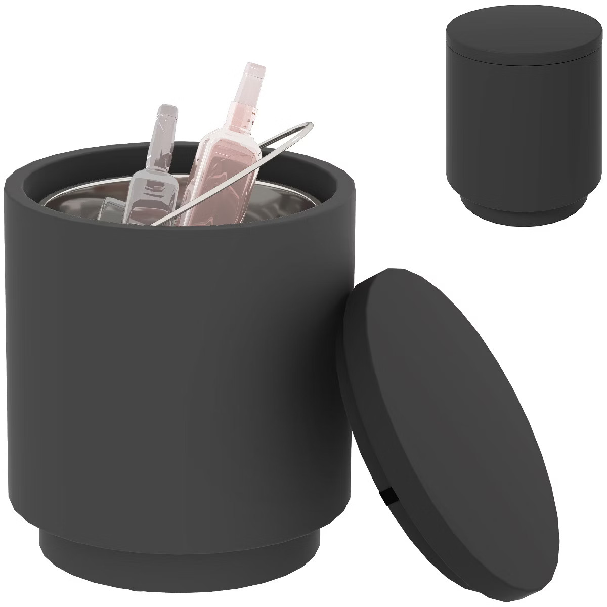 HOMCOM 2.6 Gal Outdoor Cooler Side Table, 3-In-1 Cool Bar Table with Storage, Removable Ice Bucke... | Target