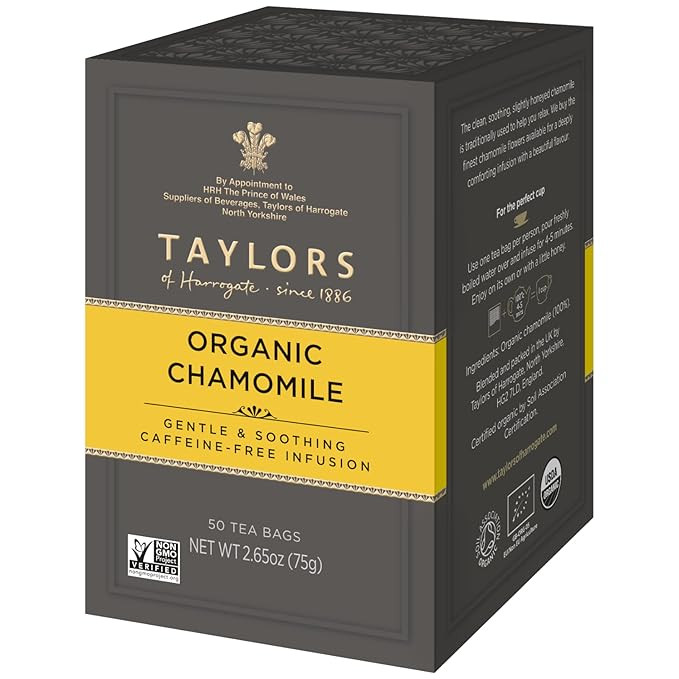 Taylors of Harrogate Organic Chamomile Herbal Tea, 50 Teabags | Amazon (US)