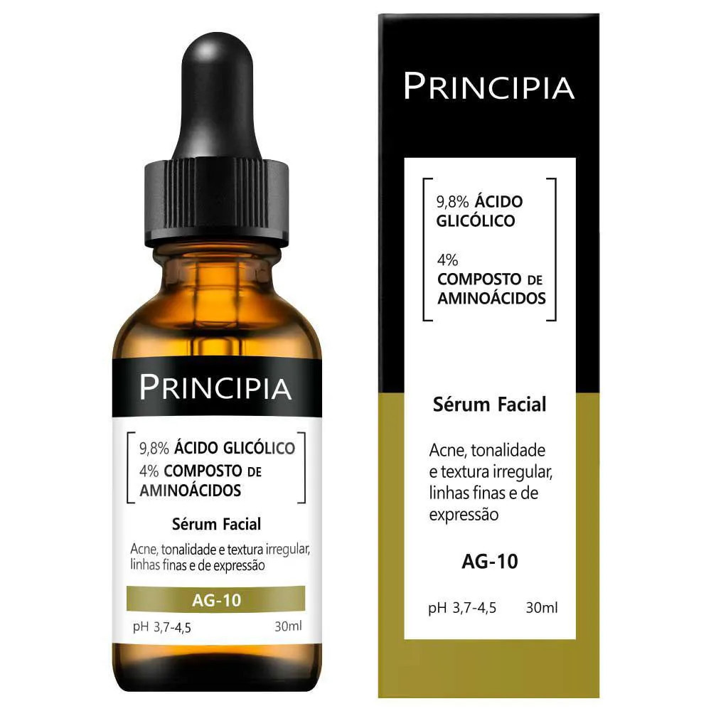 Principia - Sérum Facial 9,8% Ácido Glicólico + 4% Aminoácidos Ag-10 30Ml | DrogaRaia (BR)