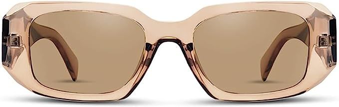 Jeulia Retro Rectangle Sunglasses for Women and Men Vintage Small Square Narrow SunGlass Frame UV... | Amazon (US)
