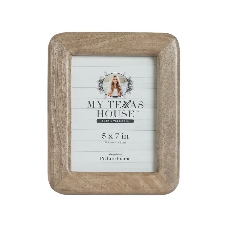 My Texas House 5" x 7" Natural Mango Wood Tabletop Picture Frame - Walmart.com | Walmart (US)